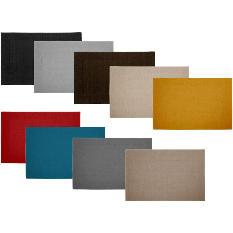 foto del prodotto set tovagliette americane cucina antiscivolo in tinta unita lavabili, misuraset 4coloregrigio
