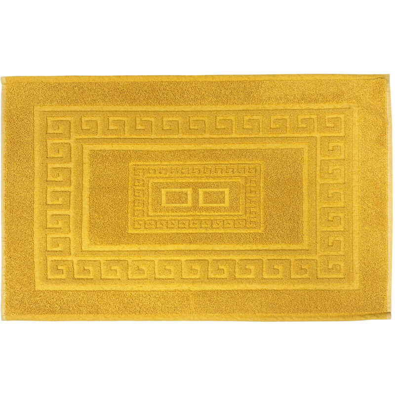 foto del prodotto tappeto da bagno disegno torino colore senape, misura60x90coloresenape