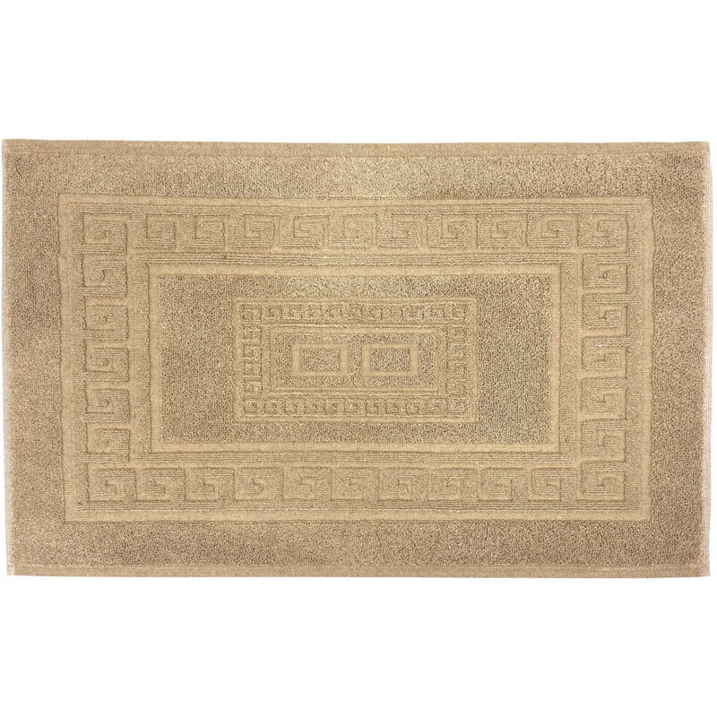foto del prodotto tappeto da bagno disegno torino colore beige, misura60x120colorebeige