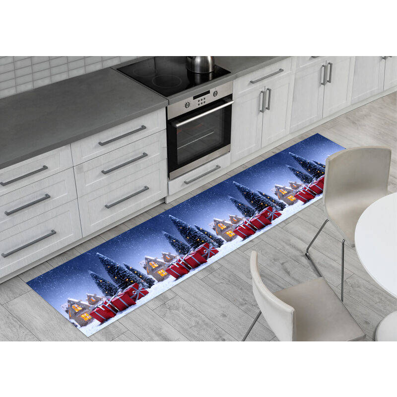 foto del prodotto tappeto passatoia cucina antiscivolo sottolavello digitale natale house gift, misura52x280colorehouse gift