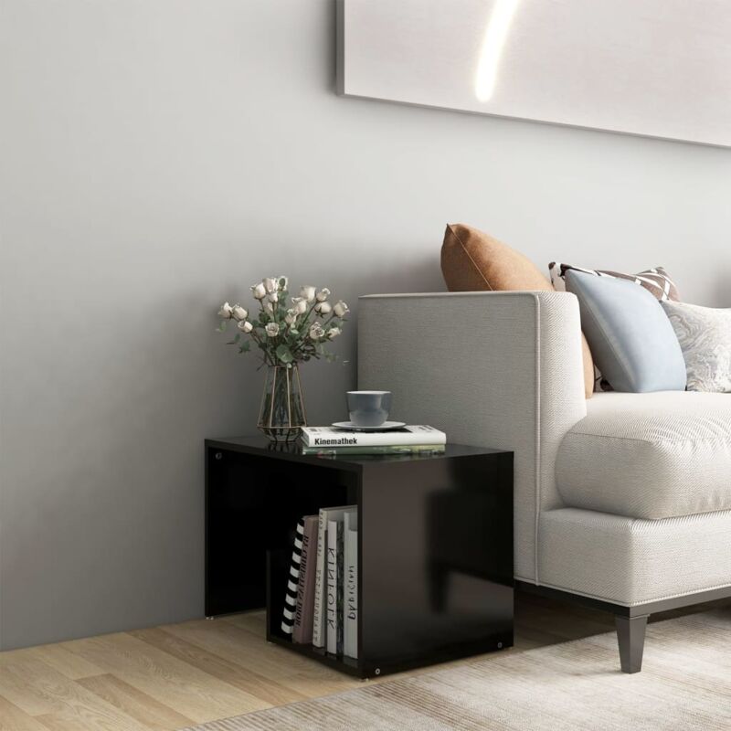 foto del prodotto prolenta premium furniture limited tavolino nero 59x36x38 cm in legno