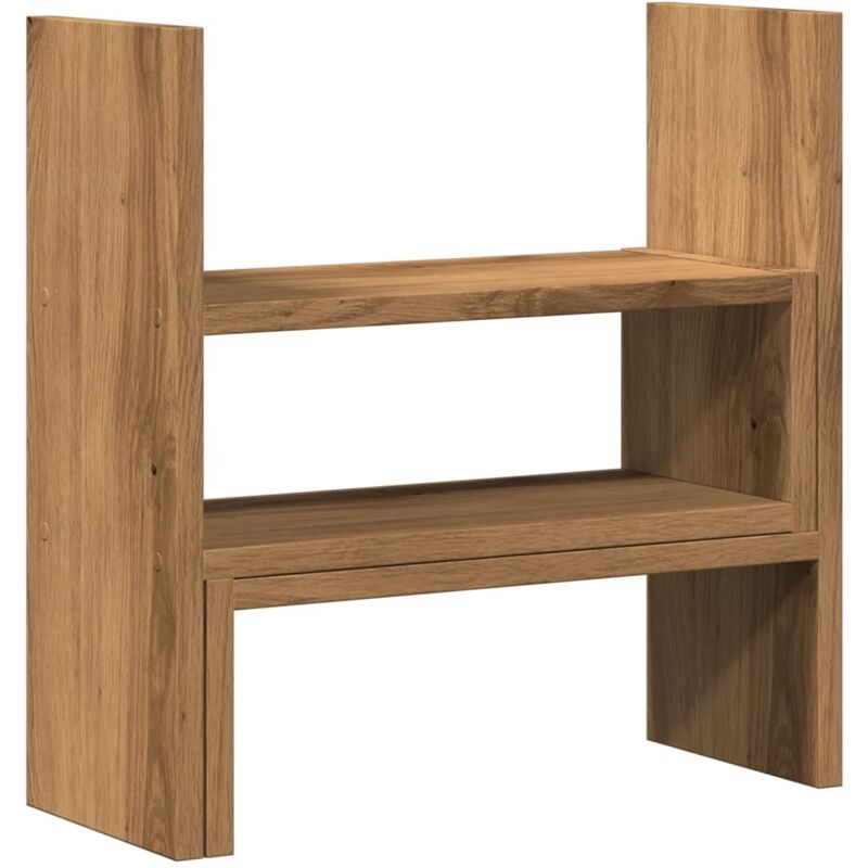 foto del prodotto organizer scrivania rovere artigianale 40x17x41cm in truciolato vidaxl