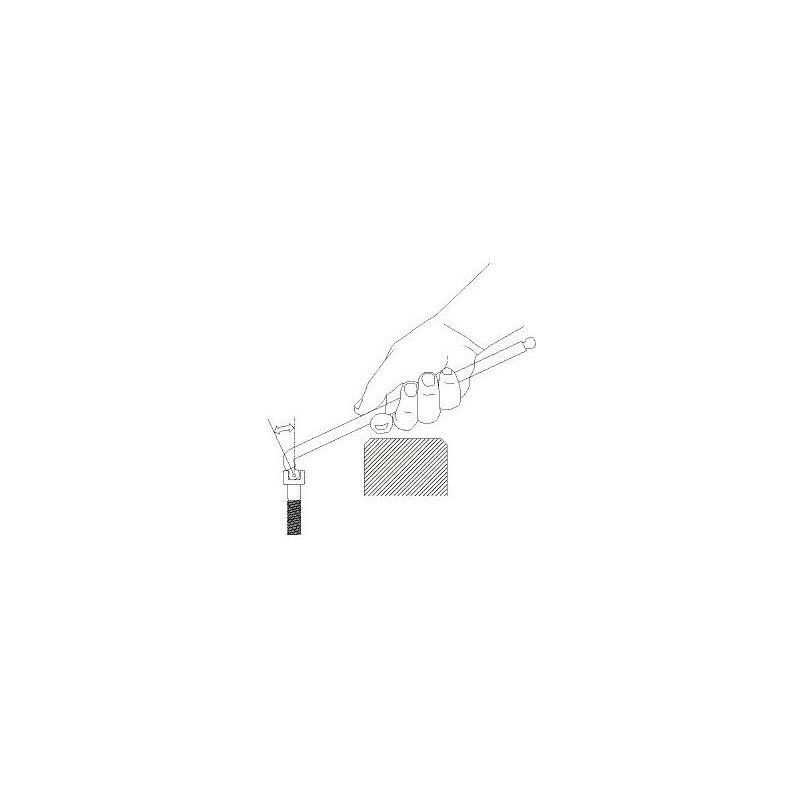 foto del prodotto 42 dkel 3 cacciavite angolare xl testa sferica doppia interno 6 angoli 3 mm