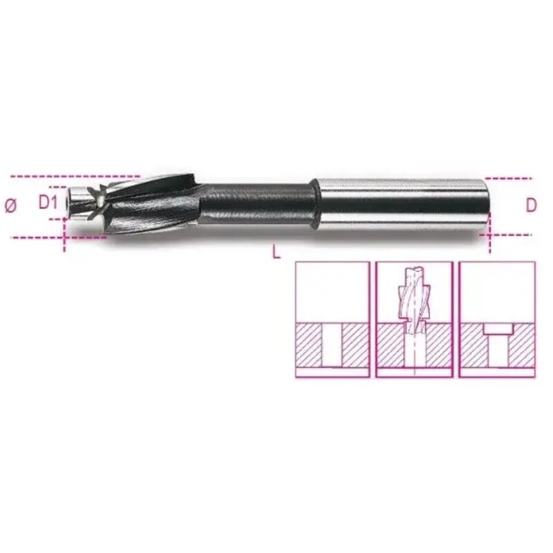 foto del prodotto 421 svasatore allarga fori con perno guida hss m6 beta