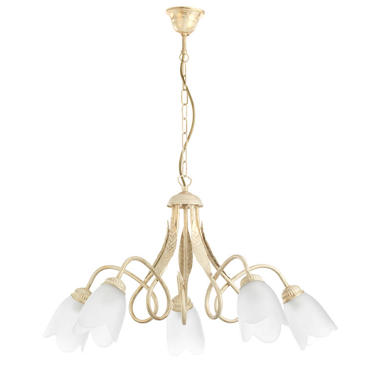 foto del prodotto 4250 5a lampadario doppio giro 5l colore avorio