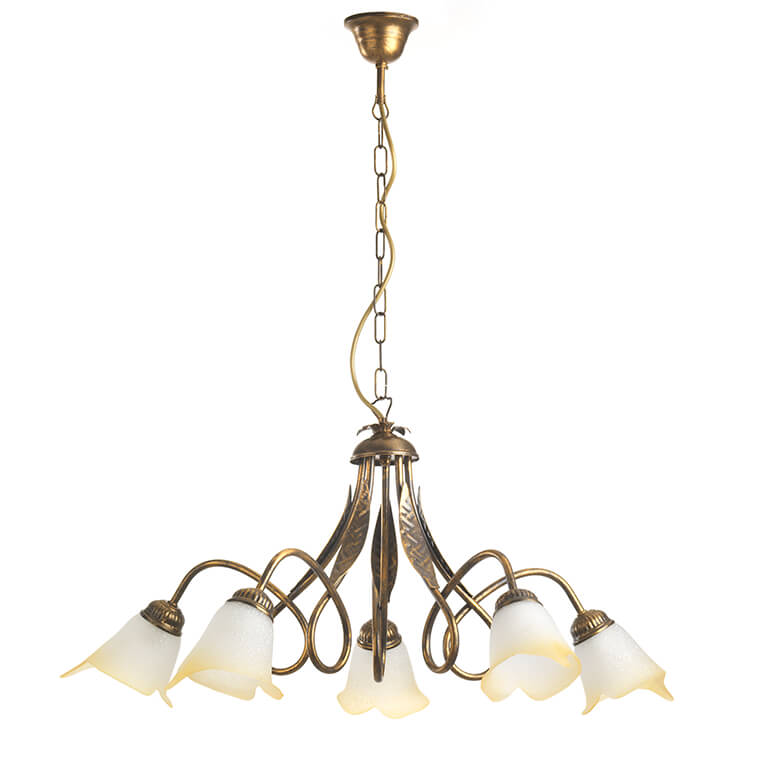 foto del prodotto 4250 5b lampadario doppio giro colore bronzo