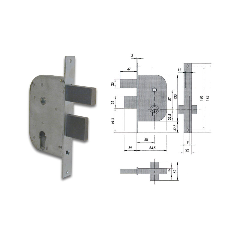 foto del prodotto 42512 50 0 serratura cancello cil sag cisa
