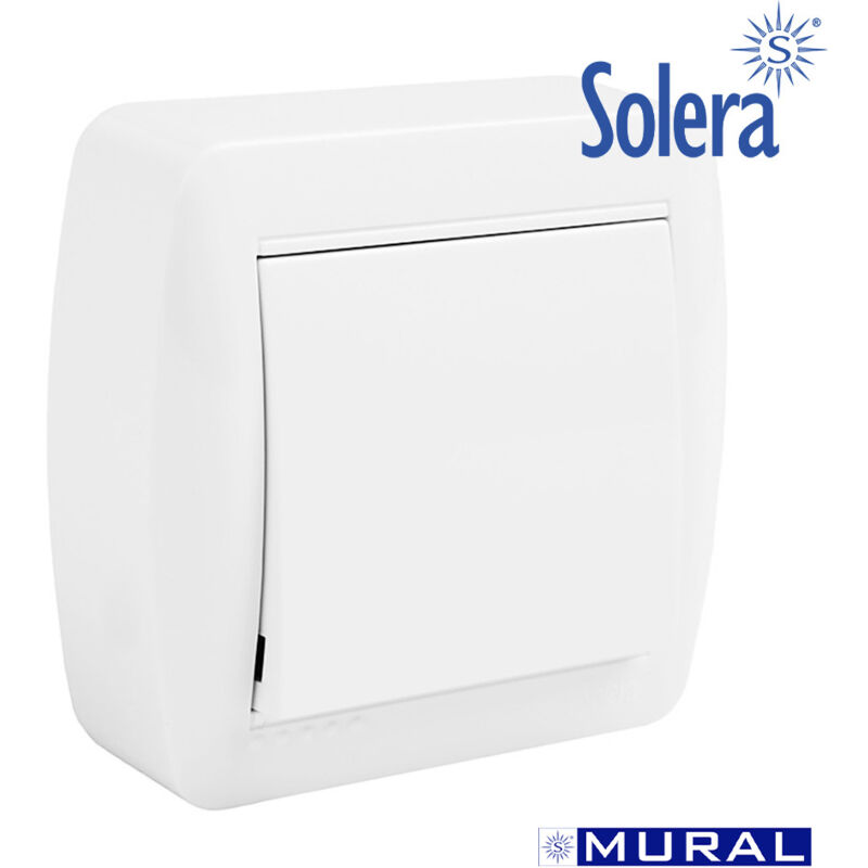 foto del prodotto 42976 conmutador unipolar 74x72x28mm s. mural, 250 v, neutral solera