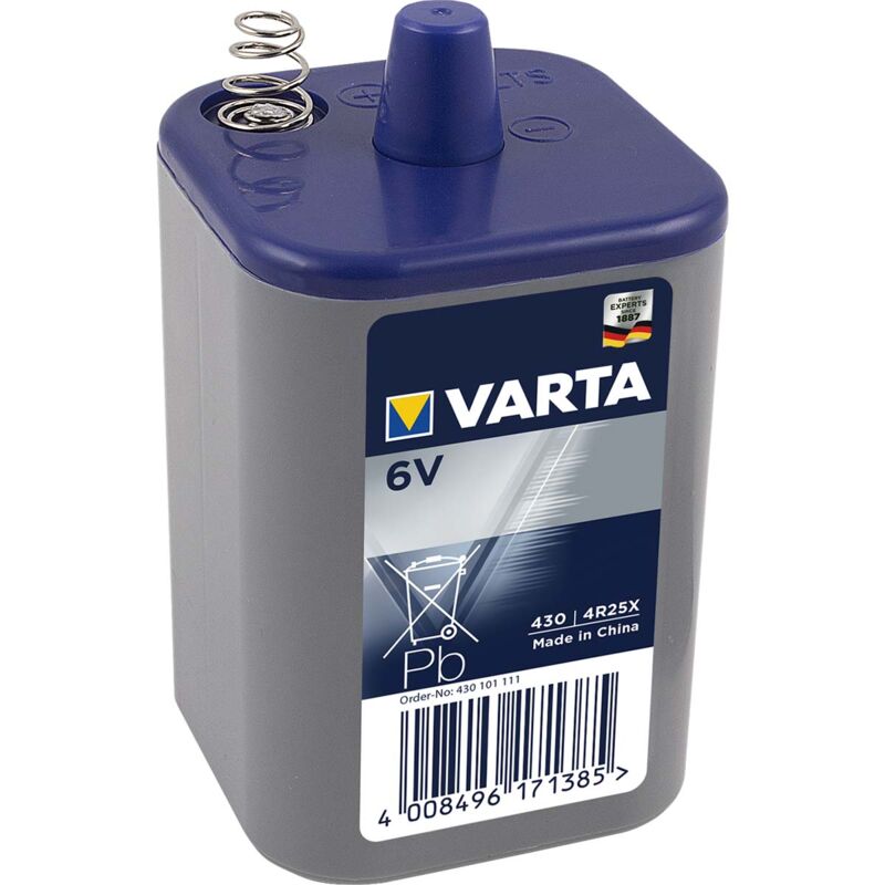 foto del prodotto 430 longife batteria 4r25 x , 6 v , 7,5 ah, cloruro di zinco de zn cl , 115 x 67 x 67 x 67 mm, blu varta