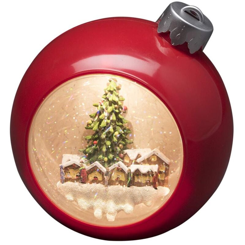 foto del prodotto 4360 550 globo di neve con motivo natalizio, a forma di pallina di natale, a led konstsmide