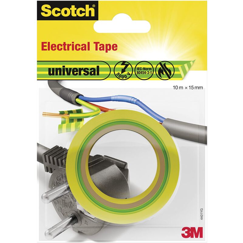 foto del prodotto 4401yg nastro isolante in pvc, giallo e verde scotch