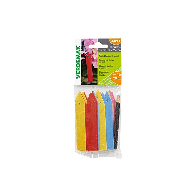 foto del prodotto 4421 etichette a punta con matita 10 cm 20 pezzi verdemax