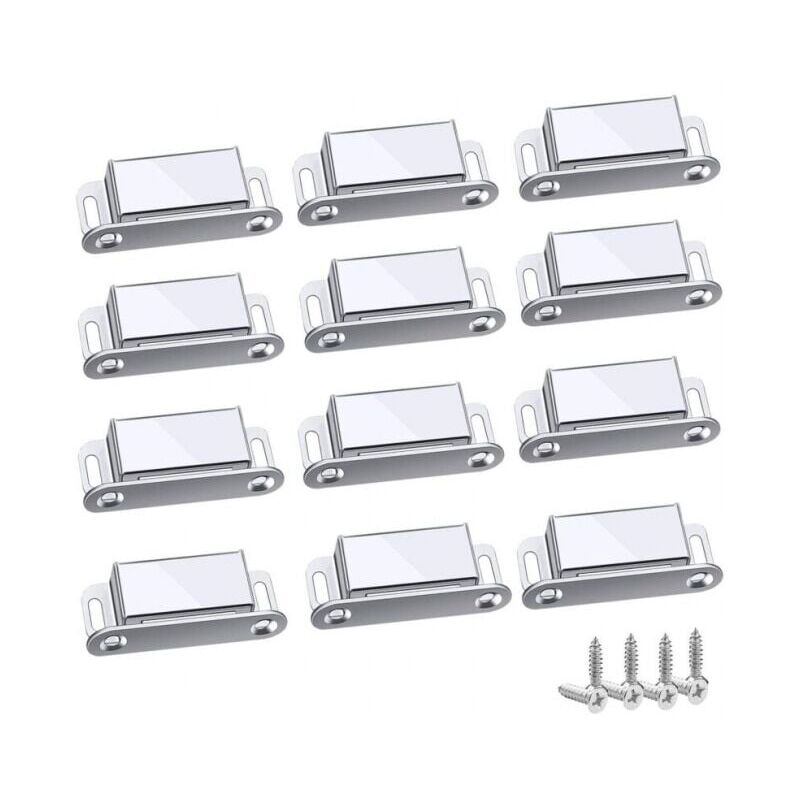 foto del prodotto 45 mm 12 pezzi chiusura magnetica, 12 pezzi di chiusura magnetica per mobili, magneti potenti fino a 6 kg, per cassetti, porte della doccia,