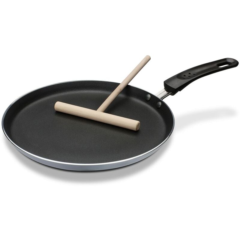 foto del prodotto 456722 padella per crepes induzione grigio nero alluminio crepe della padella induzione 26 cm per pc, stendi impasto, alluminio, 43,7 x 26,2 x 2,0