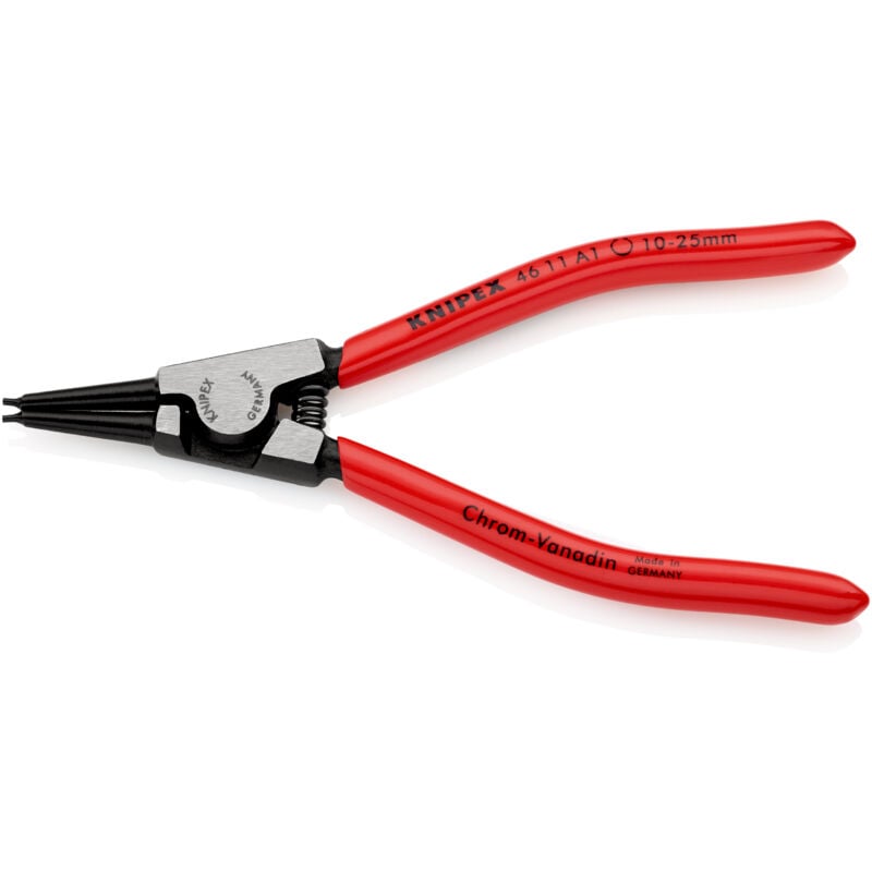 foto del prodotto 46 11 a1 pinza per anelli di sicurezza per anelli di sicurezza esterni su alberi rivestiti in resina sintetica bonderizzata nera 140 mm