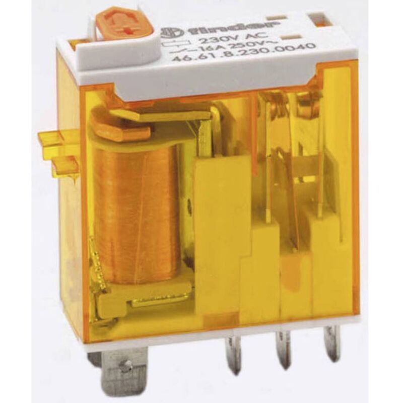 foto del prodotto 46.61.8.230.4040 rel ad innesto 230 v ac 16 a 1 scambio 1 pz. finder