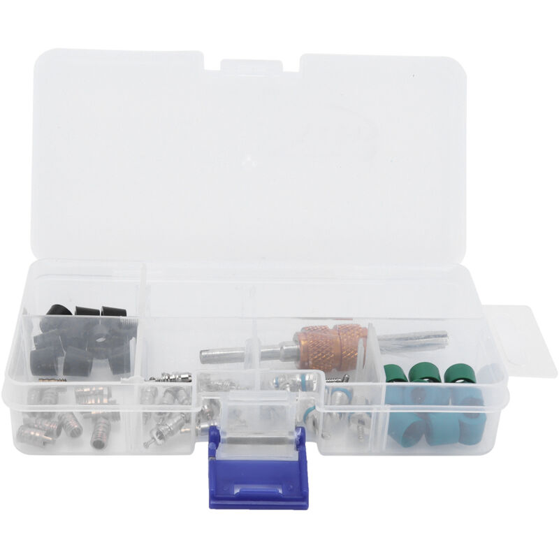 foto del prodotto 46 pz set strumento per la rimozione del nucleo della valvola del condizionatore d'aria set di guarnizioni di riparazione a c per r410 r22 r134a