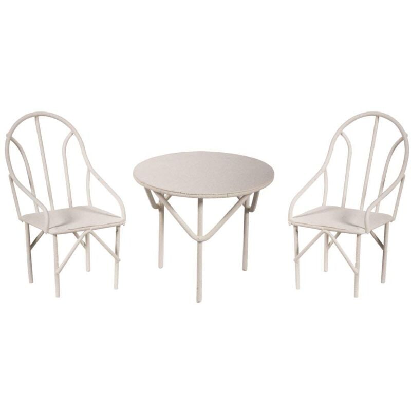 foto del prodotto 46234102 set da giardino in miniatura per giardino delle fate, casa delle bambole e terrario, 3 pezzi, bianco rayher
