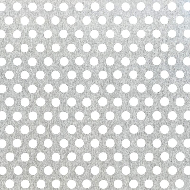 foto del prodotto 464233 lamiera forata, foratura rotonda, alluminio, naturale, 120 x 1000 x 0,8 mm alberts