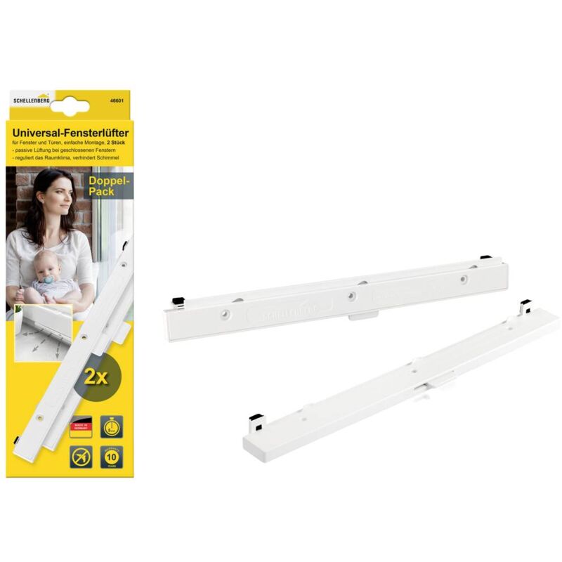 foto del prodotto 46601 kit ventilatore universale per finestre bianco schellenberg