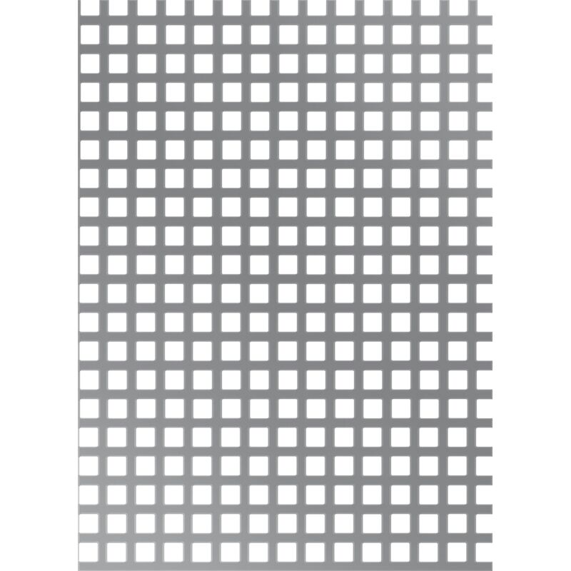 foto del prodotto 467142 lamiera forata, perforazione quadrata, alluminio, anodizzato argento, 250 x 500 x 0,8 mm alberts