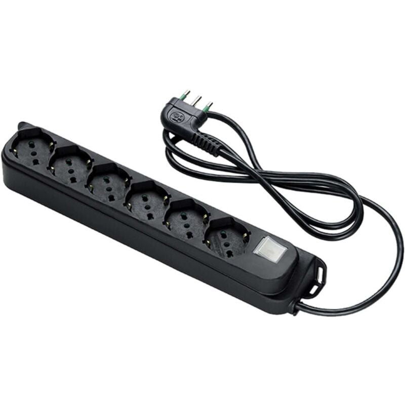 foto del prodotto 47.431 multipresa 6p bip sc int nero fme