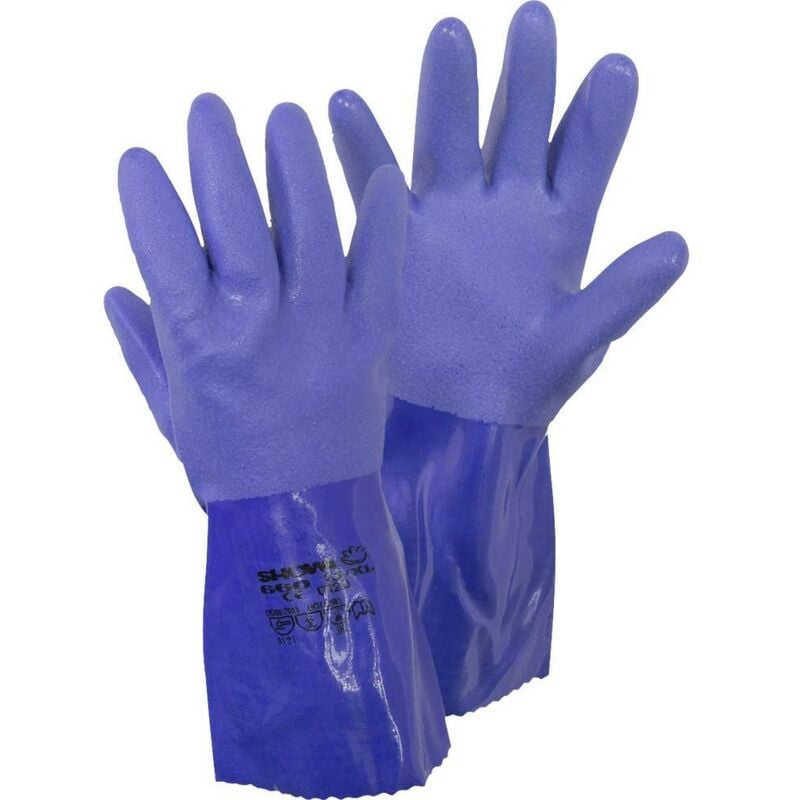 foto del prodotto 4708 xl 660 gr. xl tessuto di cotone, pvc guanto di protezione per prodotti chimici taglia guanti 10, xl en 38 showa