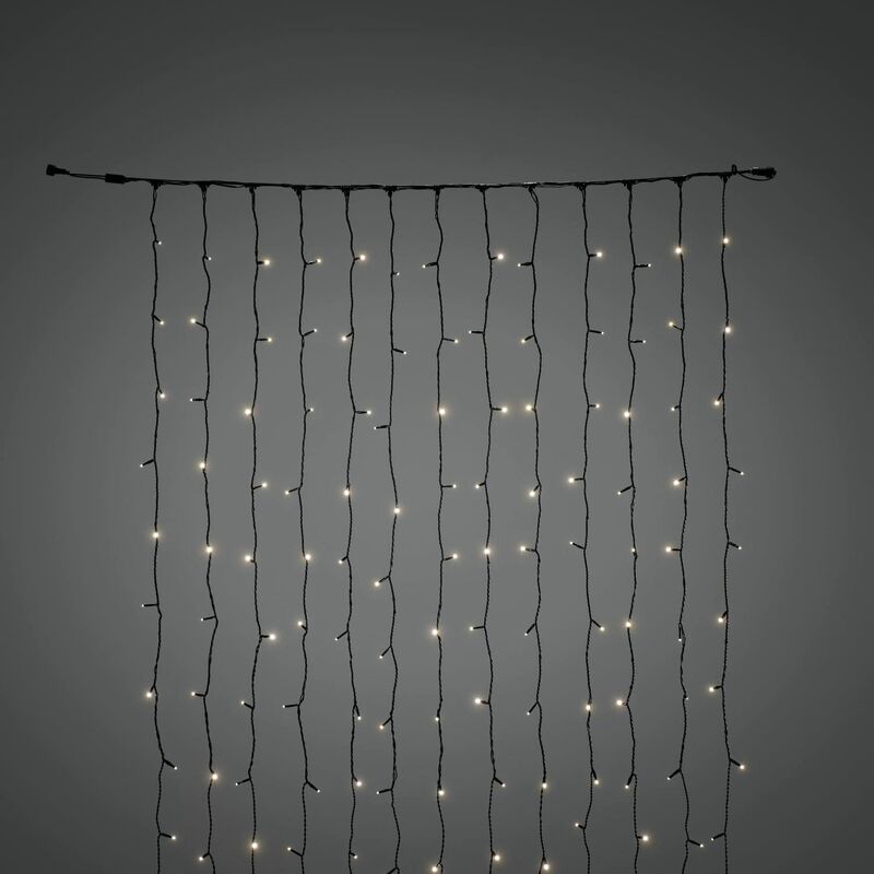 foto del prodotto 4825 107 ampliamento sistema led luce tenda per esterno ip44 208 diodi bianco caldo nero soft cavo konstsmide