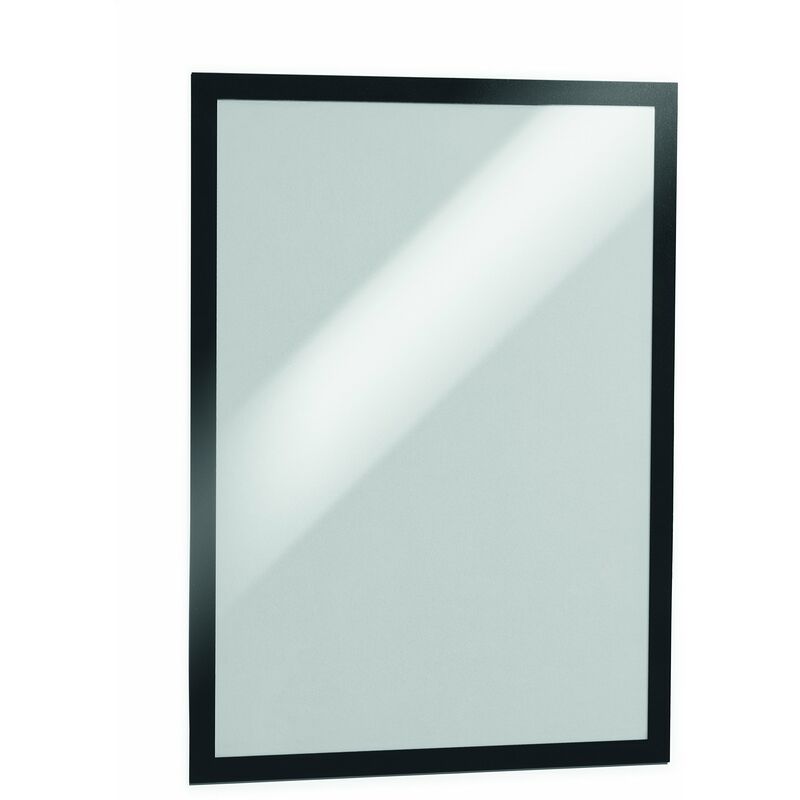 foto del prodotto 487301 duraframe a3, cornice espositiva adesiva, per superfici lisce e solide, formato a3, confezione da 2 pezzi, nero - durable