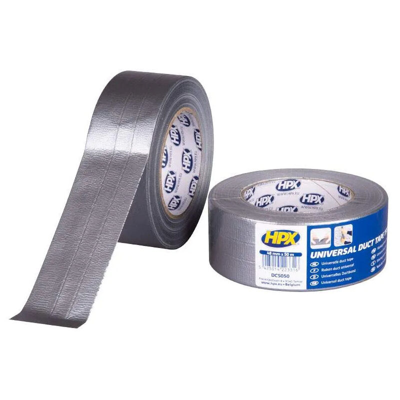 foto del prodotto 48m x 50m tappo duct 1900 nastro adesivo in panno argento