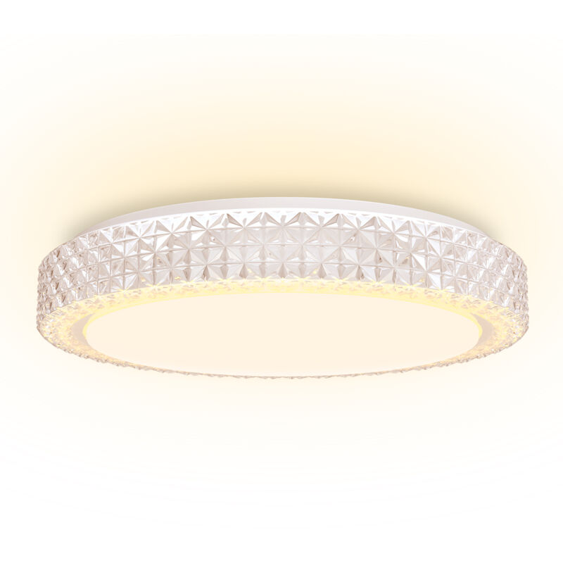 foto del prodotto 48w rgb led plafoniera, lampada da soffitto dimmerabile con effetto cielo stellato che cambia colore, 2800 6500k, con telecomando, per soggiorno,