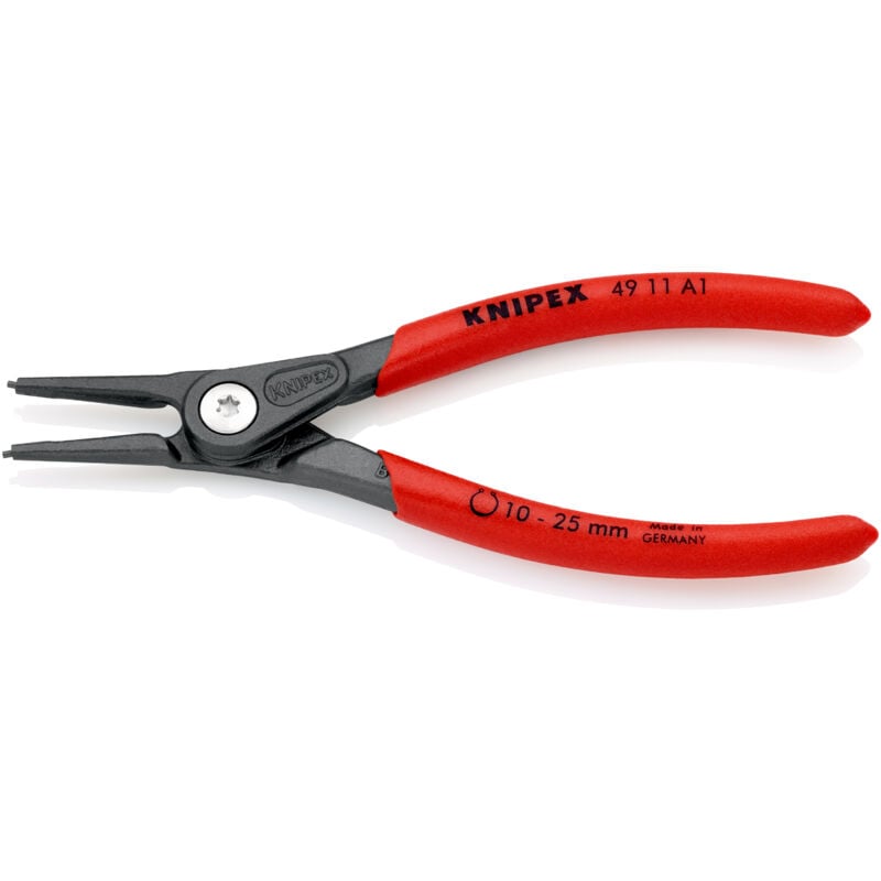 foto del prodotto 49 11 a1 pinza di precisione per anelli di sicurezza per anelli di sicurezza esterni su alberi rivestiti in resina sintetica antiscivolo bonderizzata