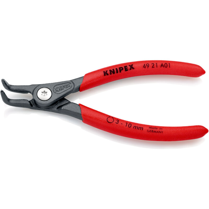 foto del prodotto 49 21 a01 pinza di precisione per anelli di sicurezza per anelli di sicurezza esterni su alberi rivestiti in resina sintetica antiscivolo