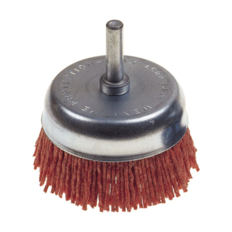 foto del prodotto 497.35 spazzola a tazza nylon 70 mm gr 80 poggi