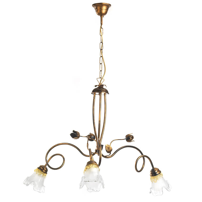 foto del prodotto 4984 3 lampadario arianna 3 luci bronzo