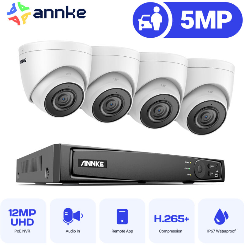 foto del prodotto 4k kit videosorveglianza ip poe 4 telecamera visione notturna accesso remoto annke