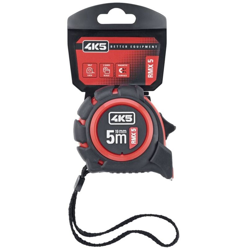 foto del prodotto 4k5 tools rmx 5 rollmeter 5m 606.100 5 metro a nastro 5 m