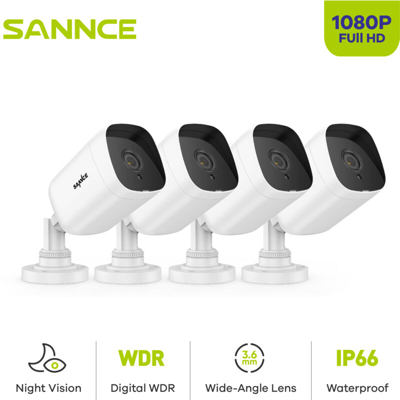 foto del prodotto 4pcs 1080p hd ir telecamera night vision movimento rilevamento monitoraggio remoto telecamera sannce