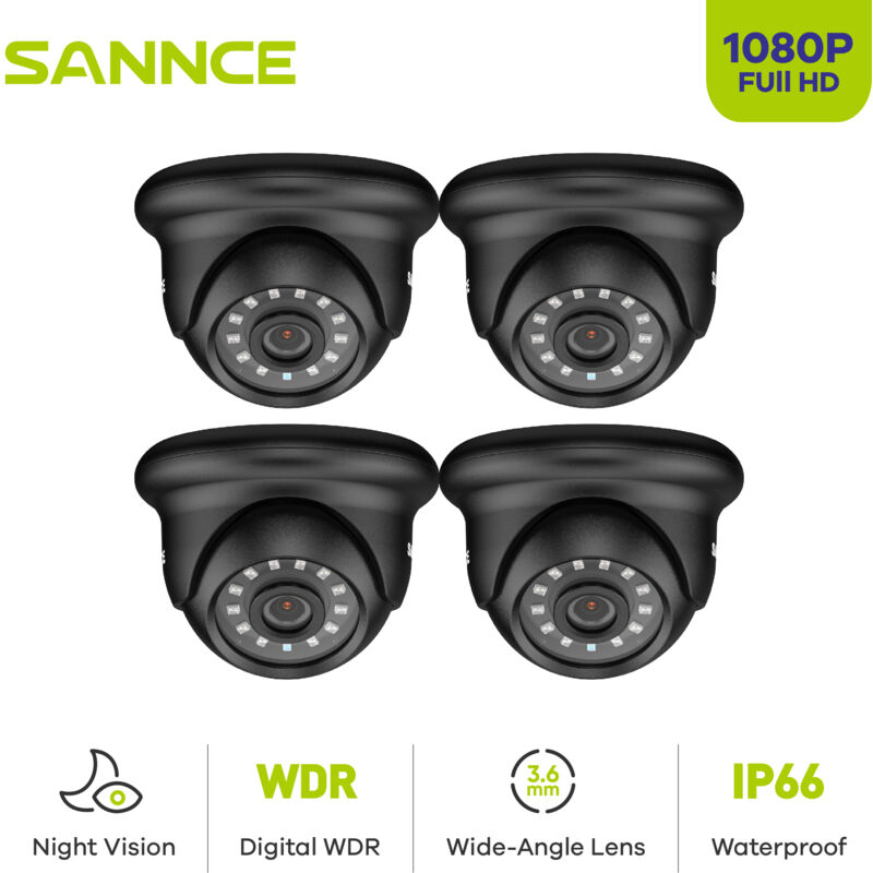 foto del prodotto 4pcs 1080p hd telecamera night vision movimento rilevamento monitoraggio remoto telecamera sannce