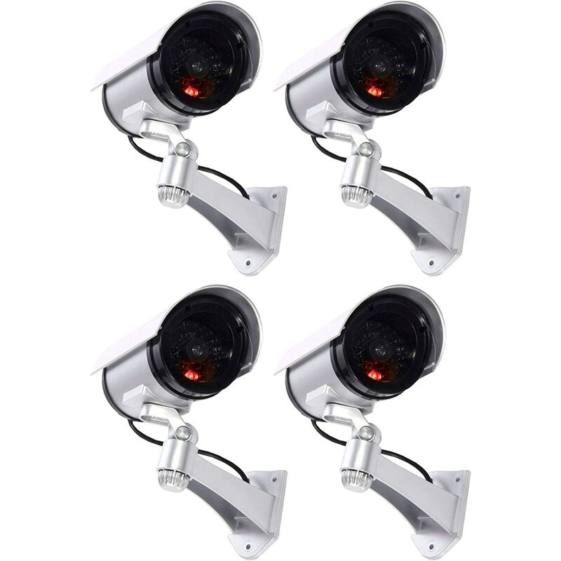 foto del prodotto 4pz telecamera finta dummy con led ir lampeggiante videosorveglianza camera