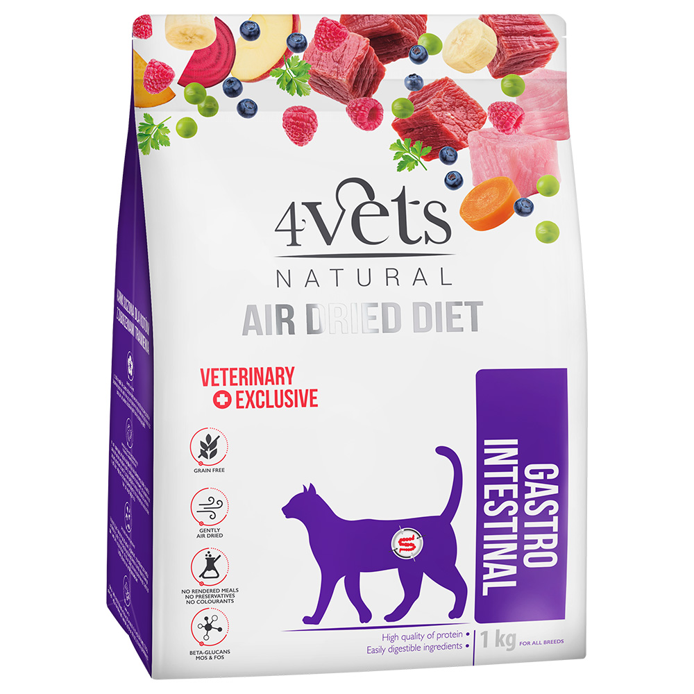 foto del prodotto 4vets natural feline gastro intestinal crocchette per gatto 1 kg