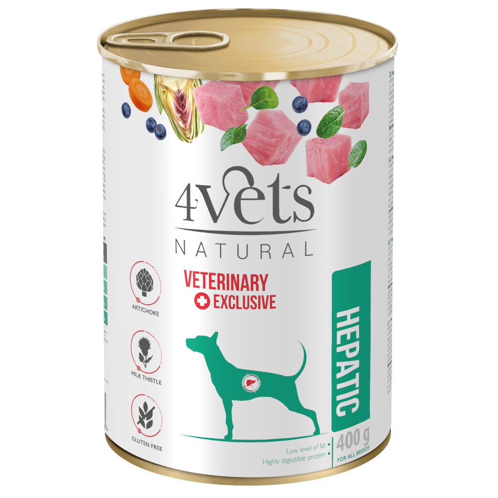 foto del prodotto 4vets natural hepatic 6 x 400 g