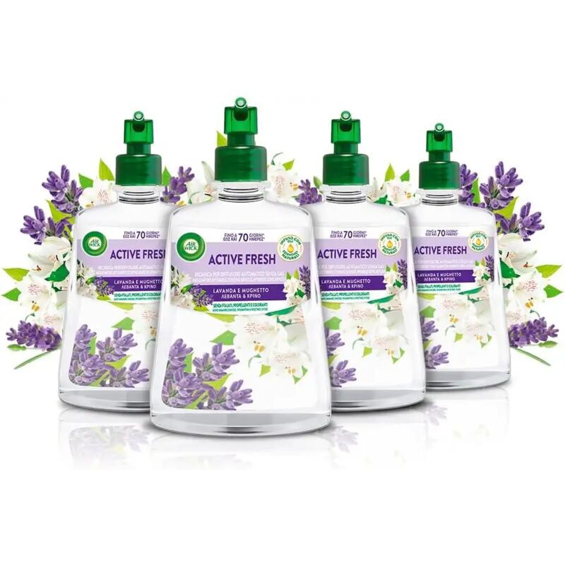 foto del prodotto 4x air wick active fresh a lavanda deodorante per ambienti ricarica da 228ml x 4