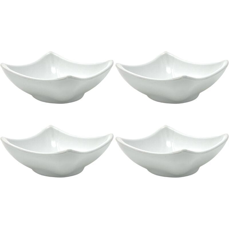 foto del prodotto 4x ciotole per immersione in melamina set bianco 754 ciotola per spuntini ciotola per servire piccole mini ciotole per salsa soia