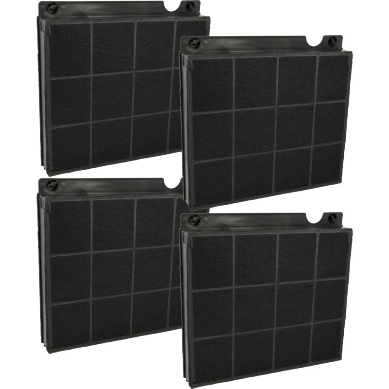 foto del prodotto 4x filtro a carboni attivi compatibile con bauknecht dde5860, dde5760al (857455701080), dde5760in, dde5790al, dde5790in cappe aspiranti - vhbw