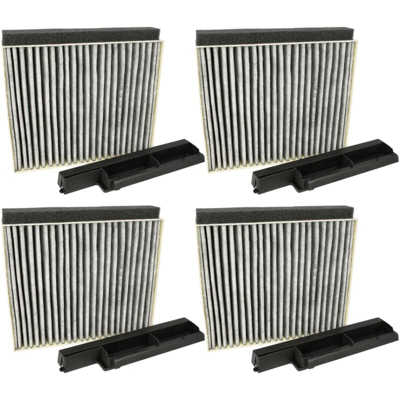 foto del prodotto 4x filtro a carboni attivi compatibile con blaupunkt 5z51dxu0x0 cappe aspiranti telaio di supporto vhbw