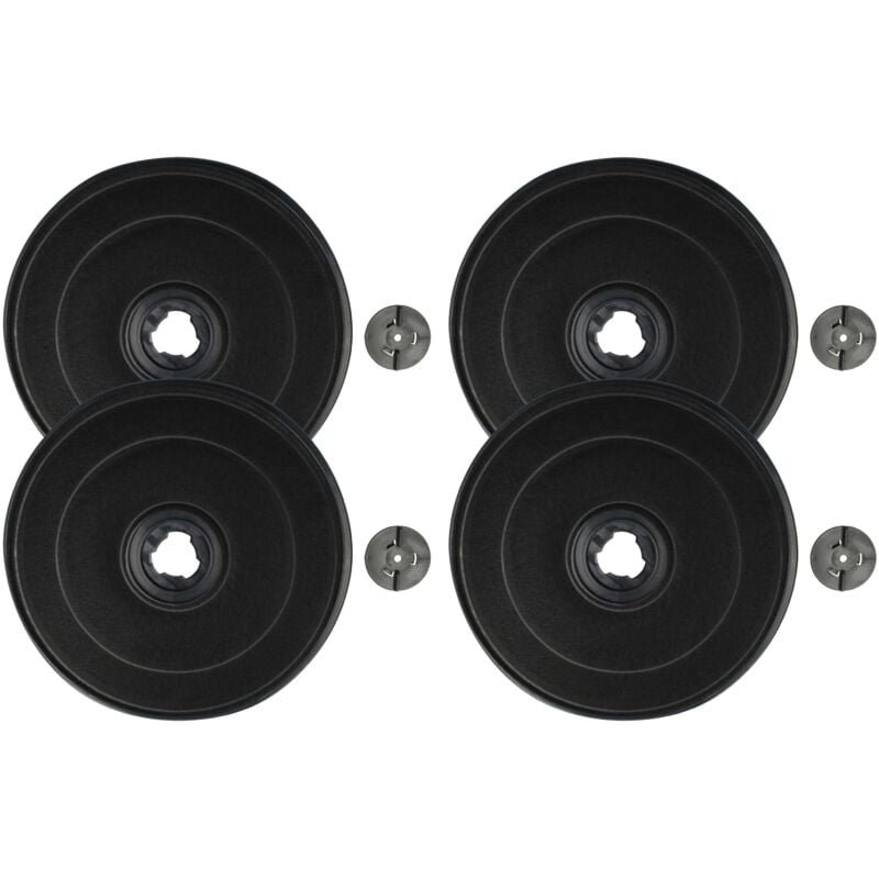 foto del prodotto 4x filtro a carboni attivi compatibile con bosch dhb642br 01, dhb645br 01, dhu645u 01, dhb842br 01, dhb845br 01 cappe aspiranti - 2,3 cm - vhbw