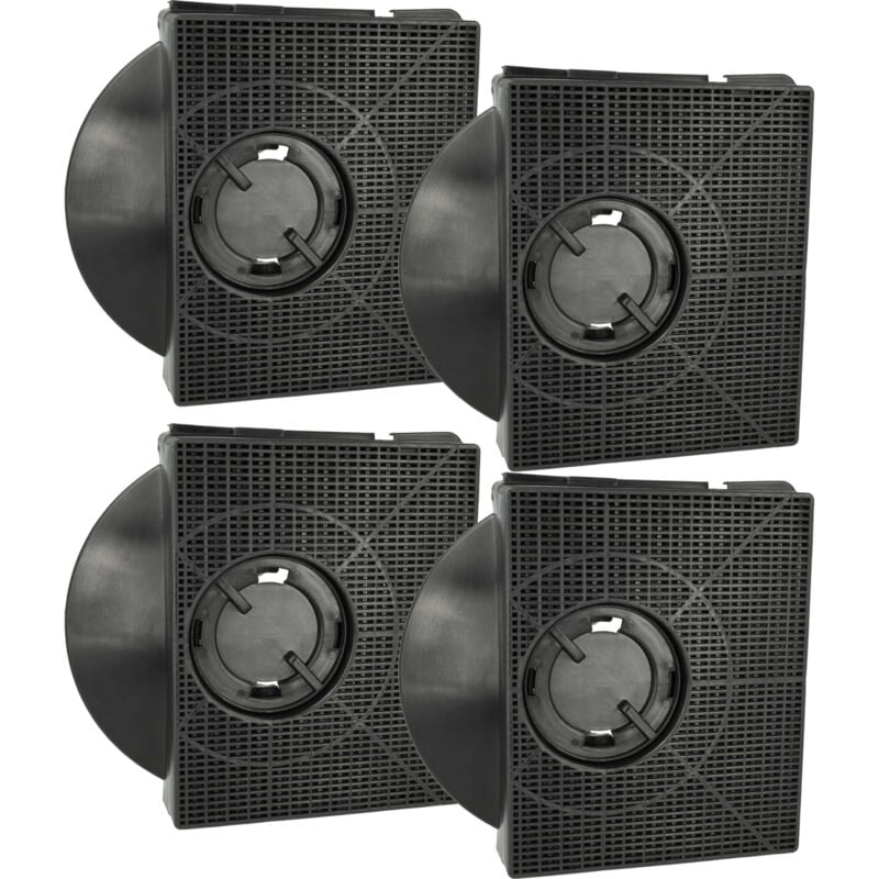 foto del prodotto 4x filtro a carboni attivi compatibile con candy cacbt62 1x, df6116bx cappe aspiranti 21,3 x 20,7 x 4,1 cm vhbw