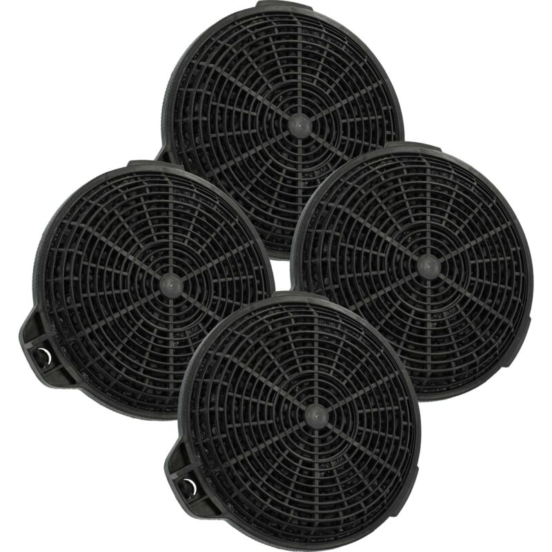 foto del prodotto 4x filtro a carboni attivi compatibile con cata valto 700 xgwh, valto 700 xgbk, valto 600 xgwh, valto 600 xgbk cappe aspiranti 13,25 cm vhbw