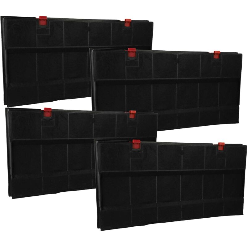 foto del prodotto 4x filtro a carboni attivi compatibile con electrolux 942120521, 942120523, 942120524, 942120618 cappe aspiranti 43 x 21,7 x 3,3 cm vhbw